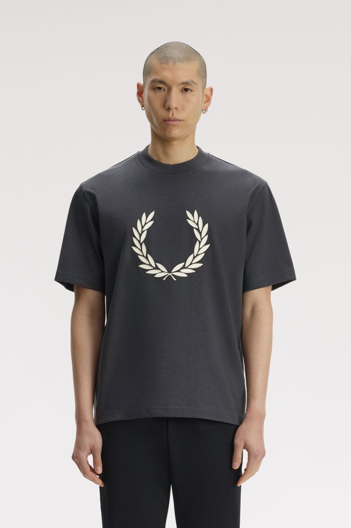 Ripstop Applique Laurel Wreath T-Shirt