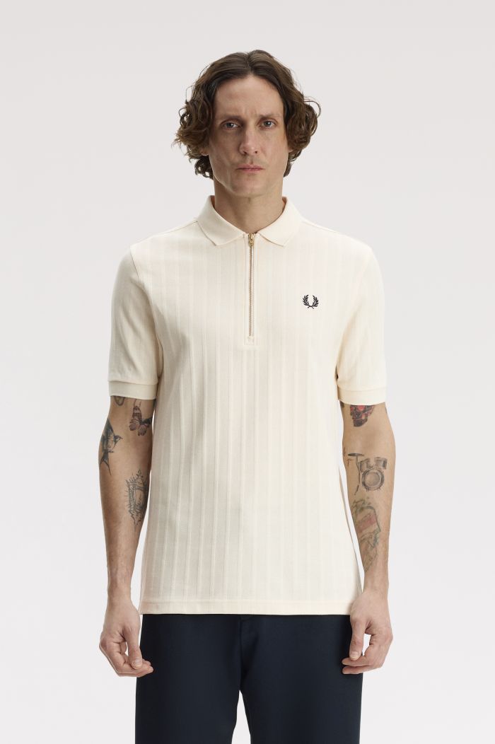 Vertical Stripe Piqué Poloshrt